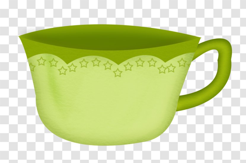 Coffee Cup Tea Mug Green - Ceramic Transparent PNG
