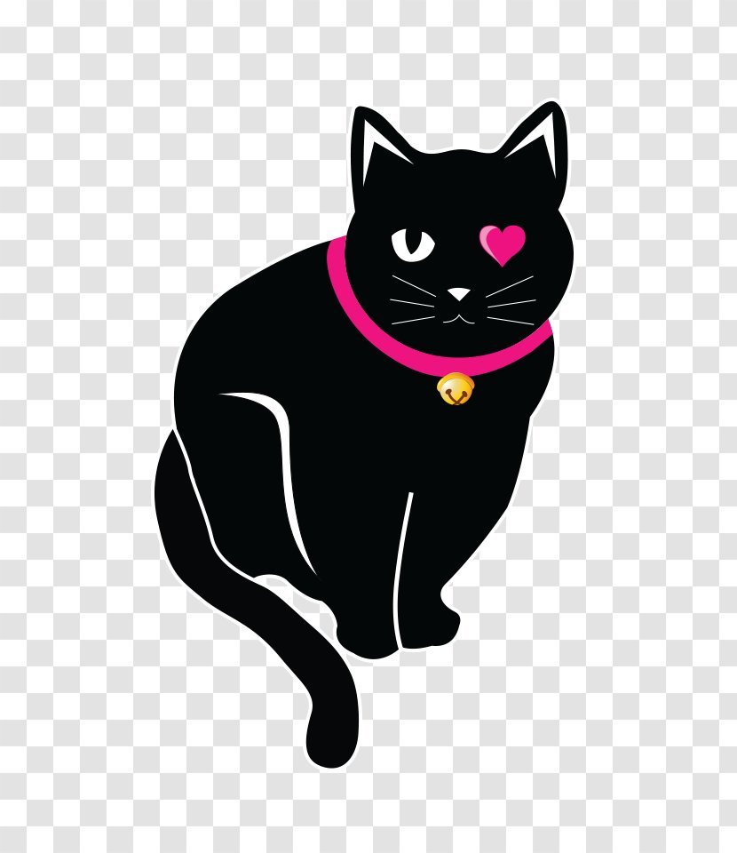 Black Cat Domestic Short-haired Whiskers Shower Curtain - Bombay - Love Each Other Transparent PNG