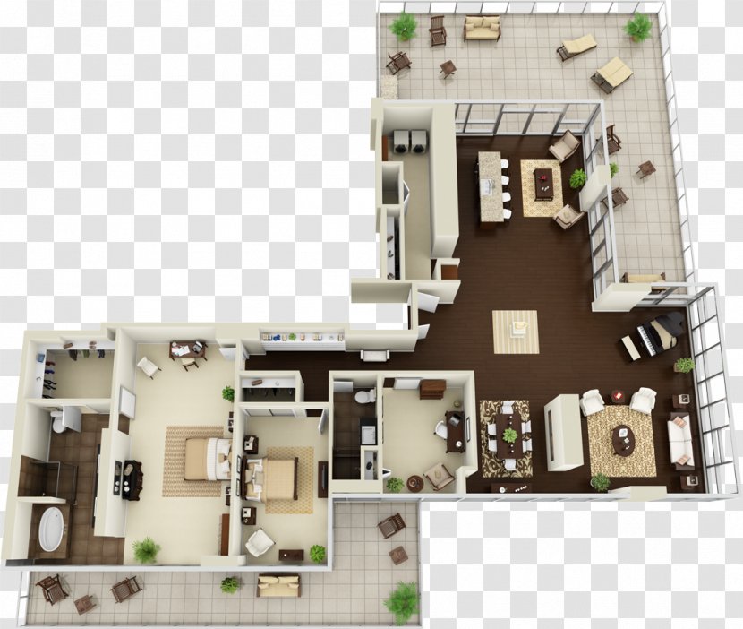 Floor Plan Property - Loft Apartment Plans 3d Transparent PNG