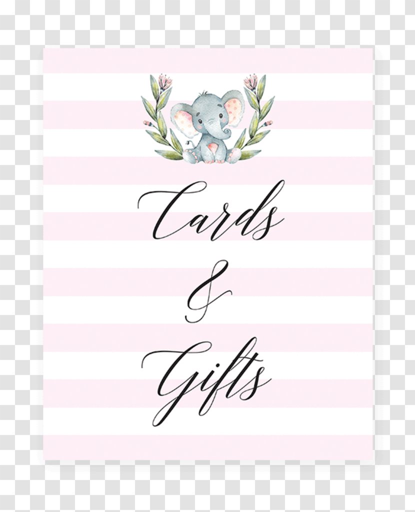 Table Greeting & Note Cards Calligraphy Gift Petal - Pink M - Baby Card Transparent PNG