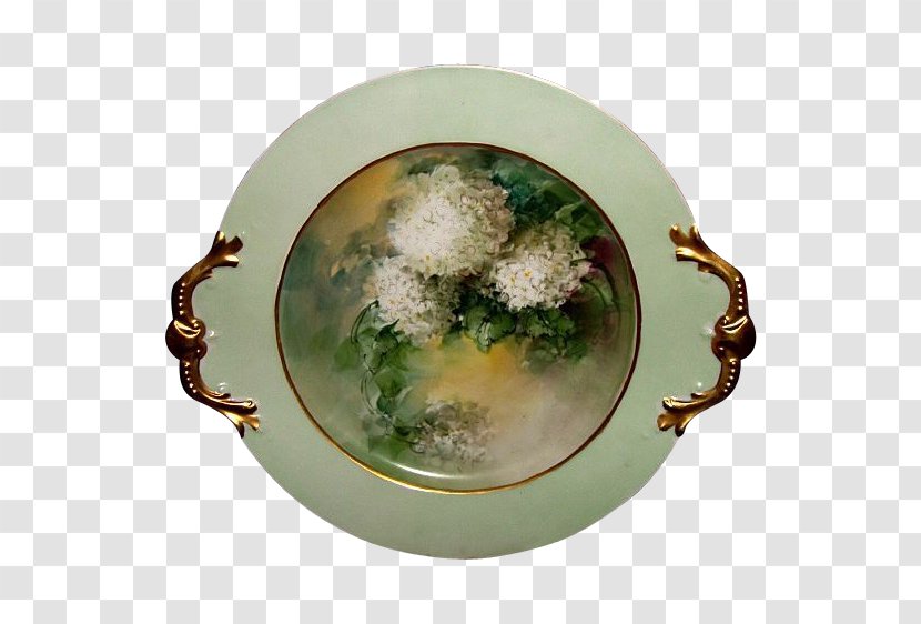 Dish Network - Tableware - Hand Painted Hydrangea Transparent PNG