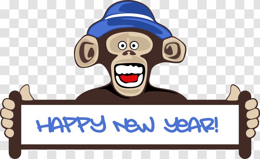 New Year's Day Chinese Year Monkey Clip Art - S - Happy Transparent PNG