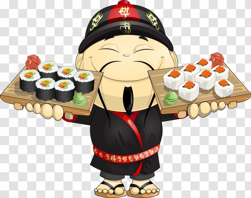 Sushi Japanese Cuisine Asian Ramen Sashimi - Cartoon - M Transparent PNG