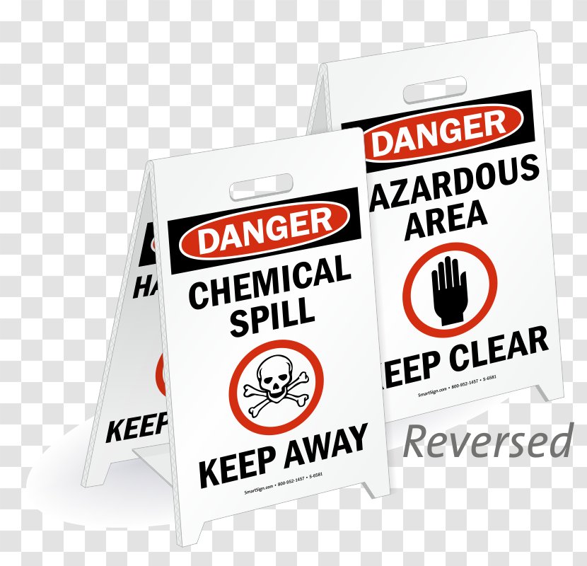 Hazard Safety Sign Confined Space ANSI Z535 - Chemical Spill Transparent PNG