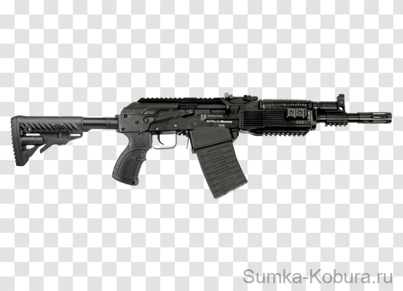 Вепрь Vepr-12 Stock M4 Carbine Firearm - Cartoon - Weapon Transparent PNG