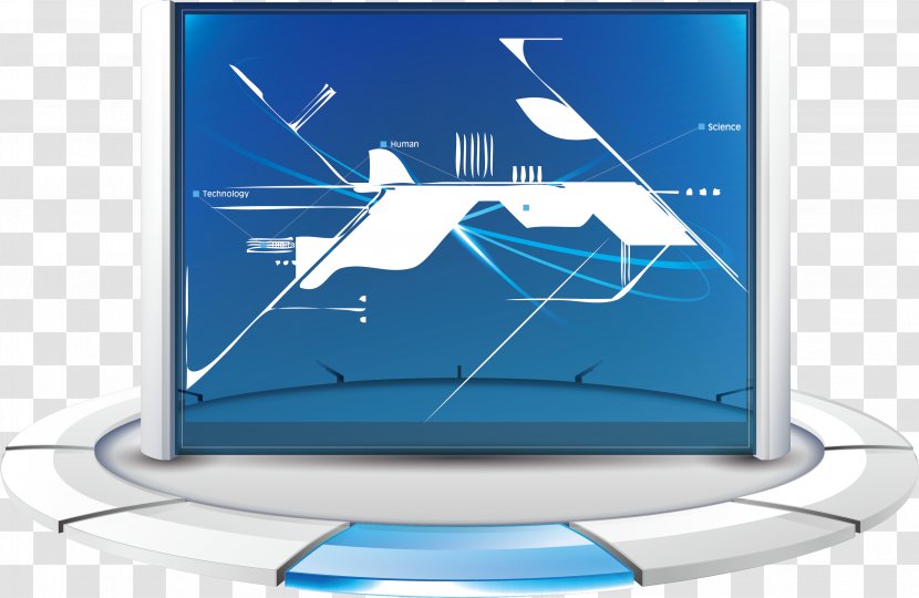 Computer Monitor - Multimedia - TV Vector Element Transparent PNG