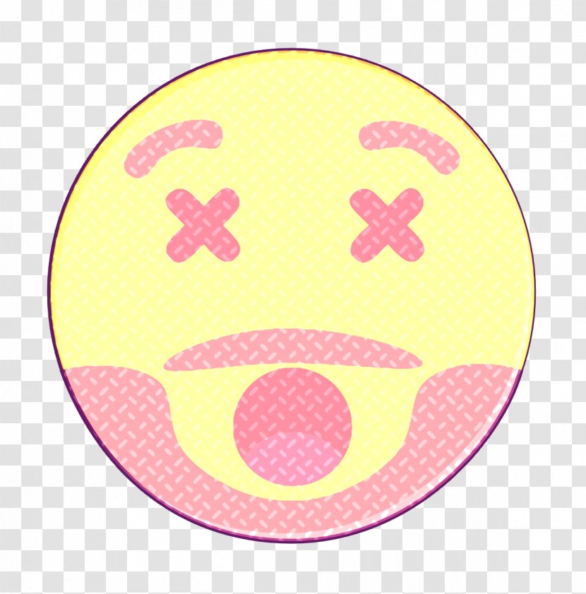 Beard Icon Dead Emoji - Sticker - Pink Transparent PNG