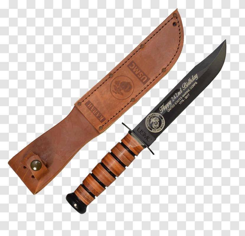 Bowie Knife Hunting & Survival Knives Throwing Ka-Bar - Blade Transparent PNG