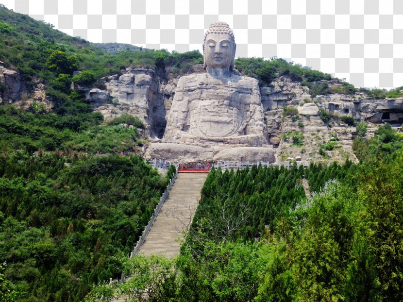 Mengshan Giant Buddha Grand At Ling Shan Leshan Tian Tan Taiyuan - Tours - Scenic Area Transparent PNG