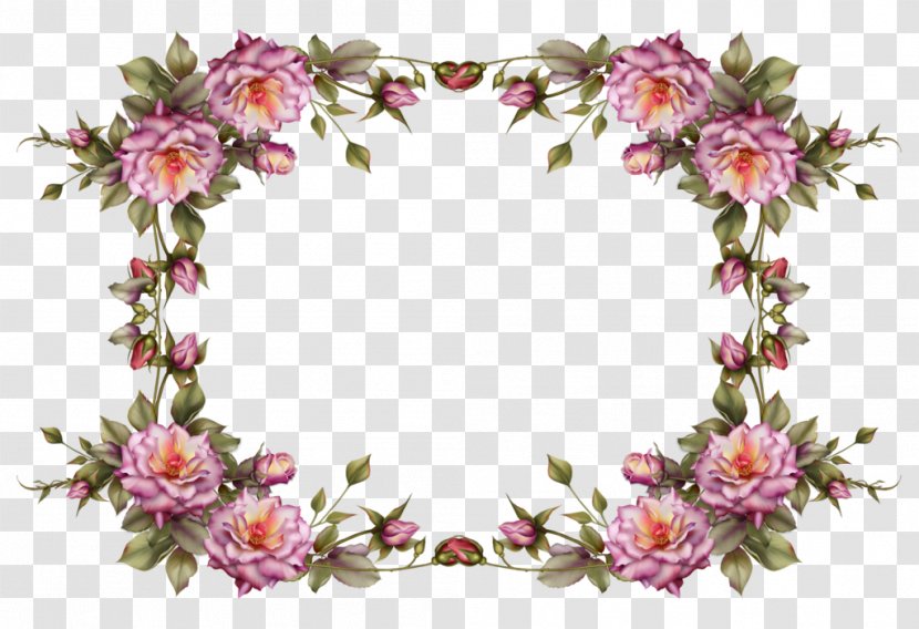 Borders And Frames Picture Flower Clip Art - Blossom - Watercolor Border Transparent PNG