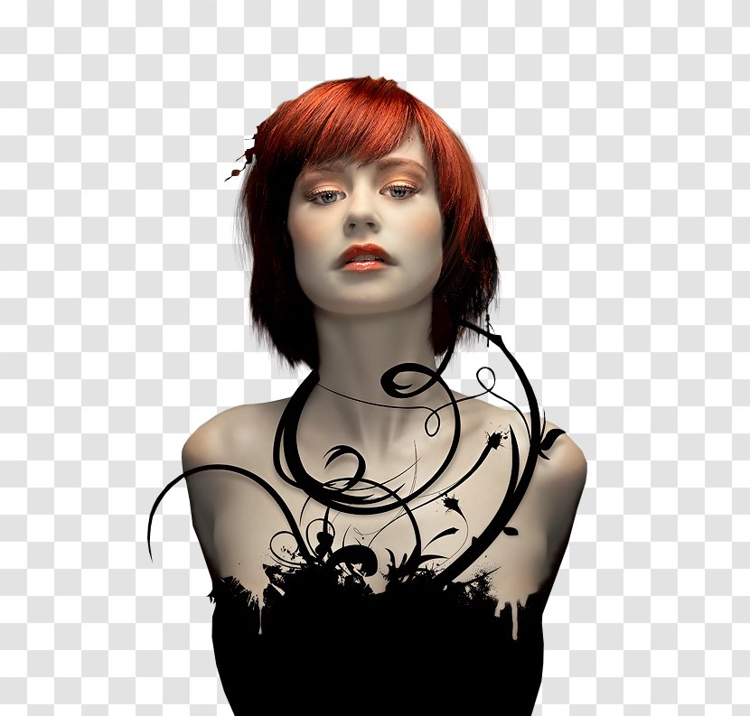 Woman Бойжеткен Bust Hair Coloring Red - Frame Transparent PNG