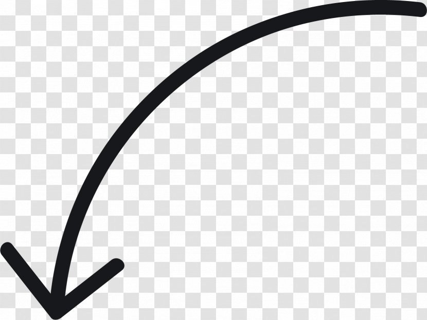 Arrow Curve - Monochrome - Curved Tool Transparent PNG