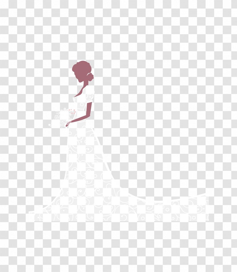 Area Pattern - Rectangle - Vector White Cartoon Wedding Bride Transparent PNG