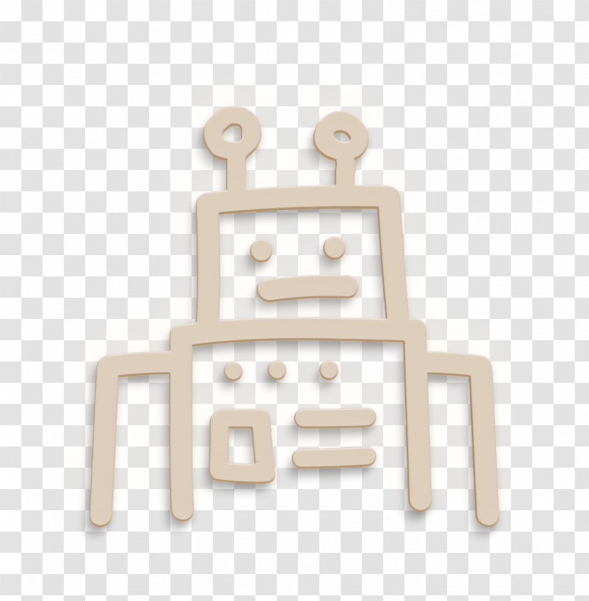 Robot Hand Drawn Outline Icon Technology Icon Hand Drawn Icon Transparent PNG