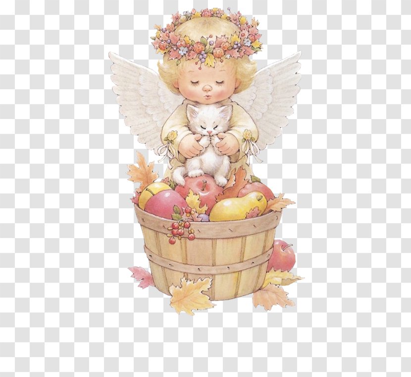 HOLLY BABES Drawing Angel Illustration - Figurine - Cute With Kitten Free Clipart Transparent PNG