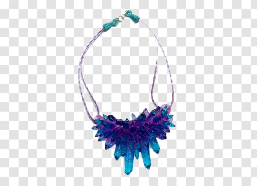 Earring Necklace Jewellery Pendant Crystal - Turquoise - Purple Transparent PNG