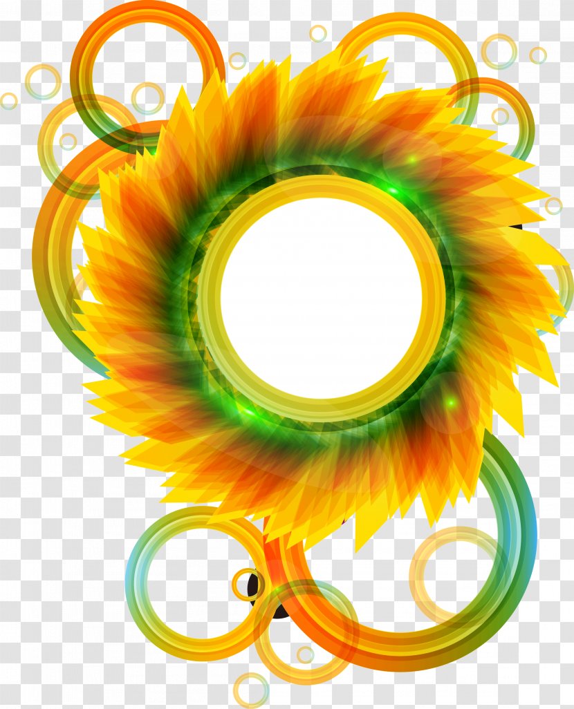 Common Sunflower Illustration - Vector Background Material Transparent PNG