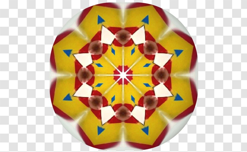 Kaleidoscope Symmetry Circle Tableware Pattern - Yellow Transparent PNG