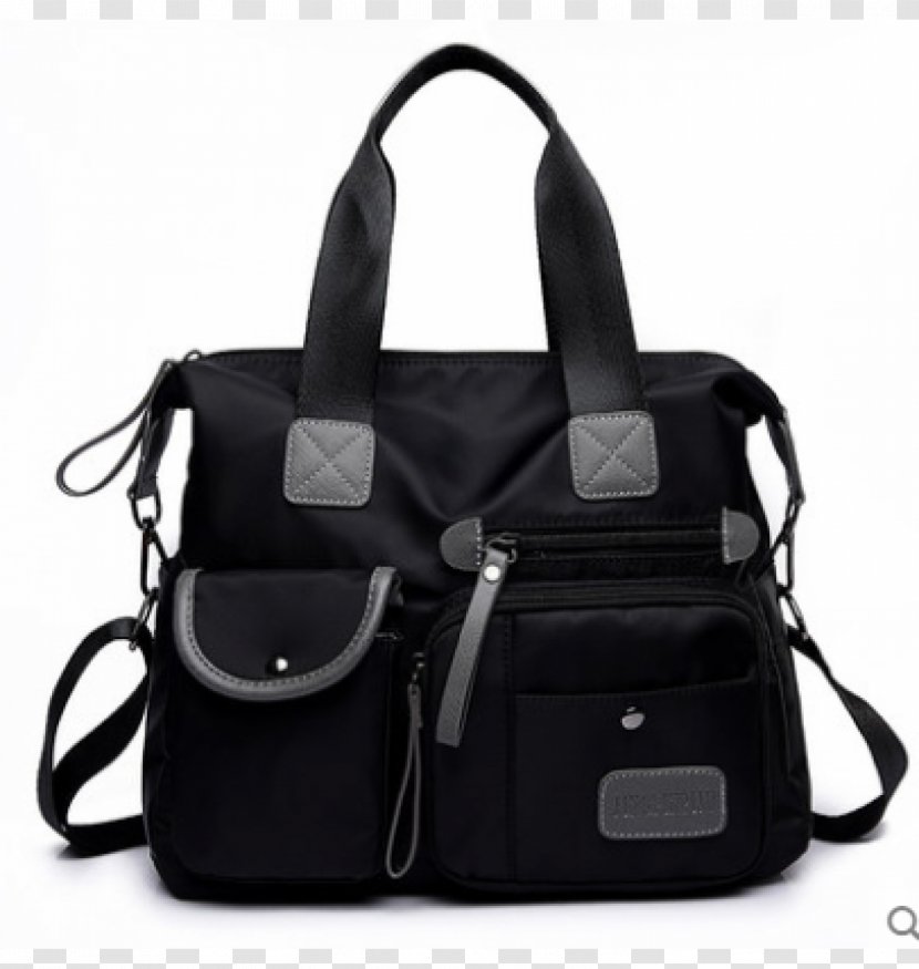 Messenger Bags Handbag Nylon Tote Bag - Black Transparent PNG