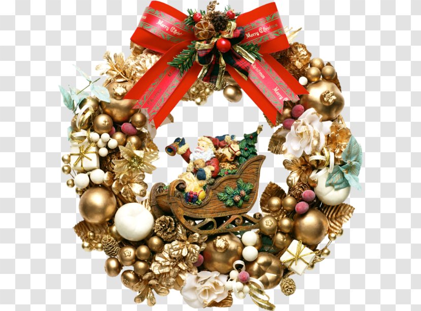 Advent Wreath Christmas Holiday Clip Art - Alpha Channel - Santa Claus Decorations Transparent PNG