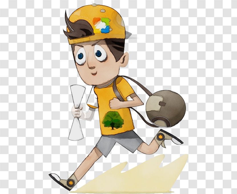 Cartoon Clip Art Animated Solid Swing+hit Construction Worker - Swinghit - Playing Sports Transparent PNG
