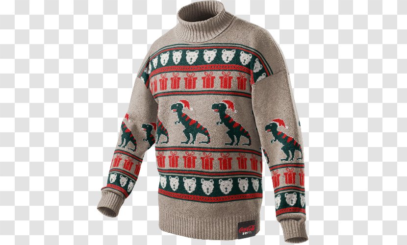 Sweater Christmas Jumper T-shirt Dinosaur - Waistcoat Transparent PNG