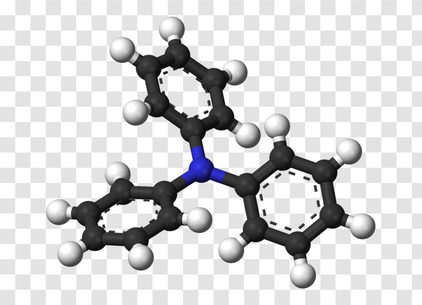 Ball-and-stick Model Diazepam Chemical Formula Substance Compound - Silhouette - Triphenylamine Transparent PNG