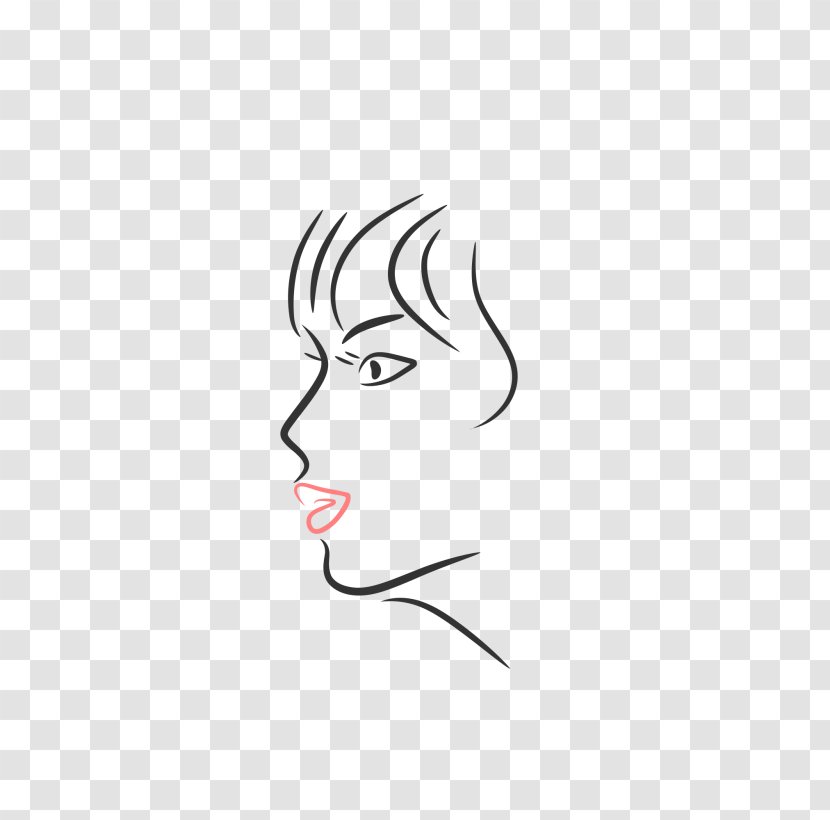 Logo Drawing Face - Flower - Beauty Parlor Card Transparent PNG