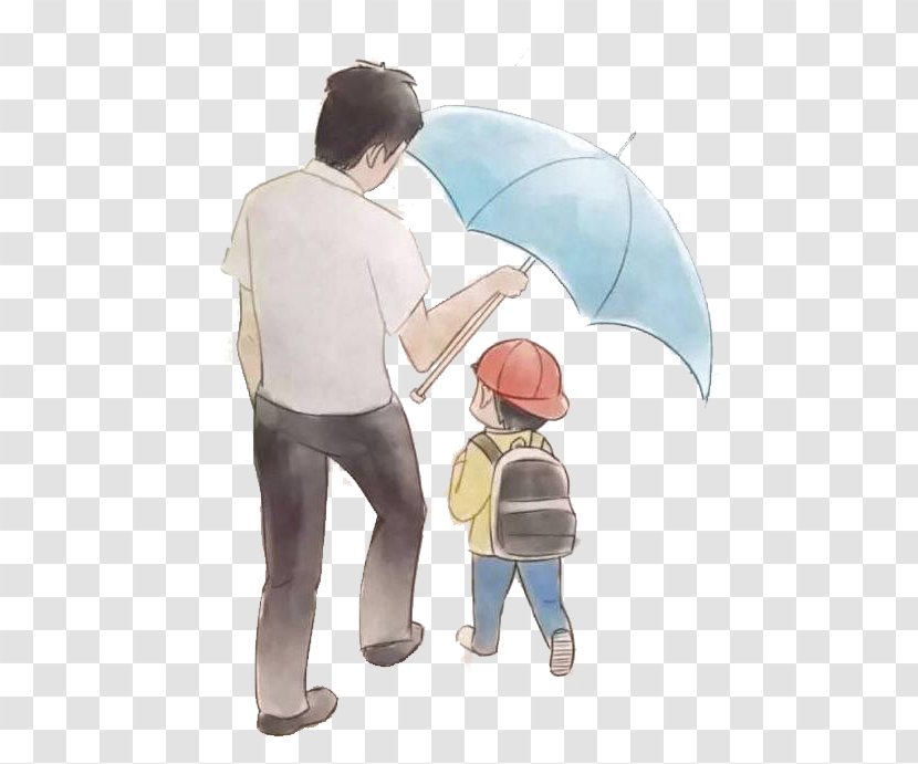 Father Figure Child - Umbrella - Warm And Material Transparent PNG