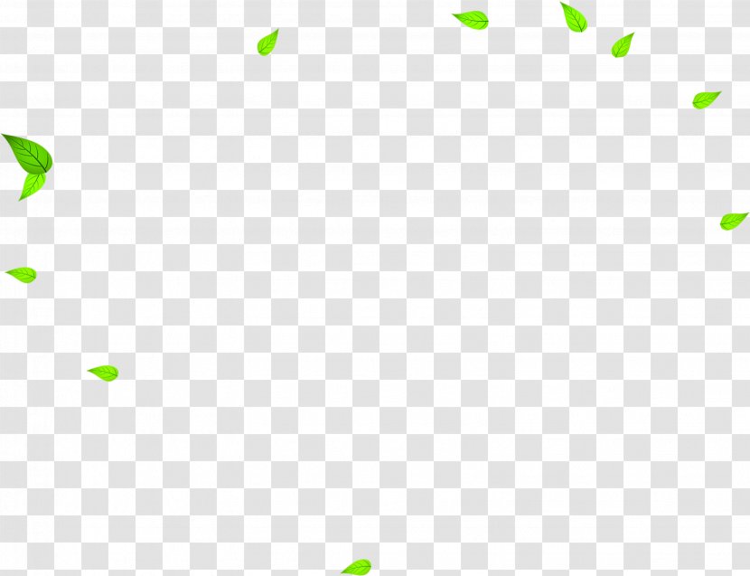 Area Pattern - Floating Green Leaves Transparent PNG