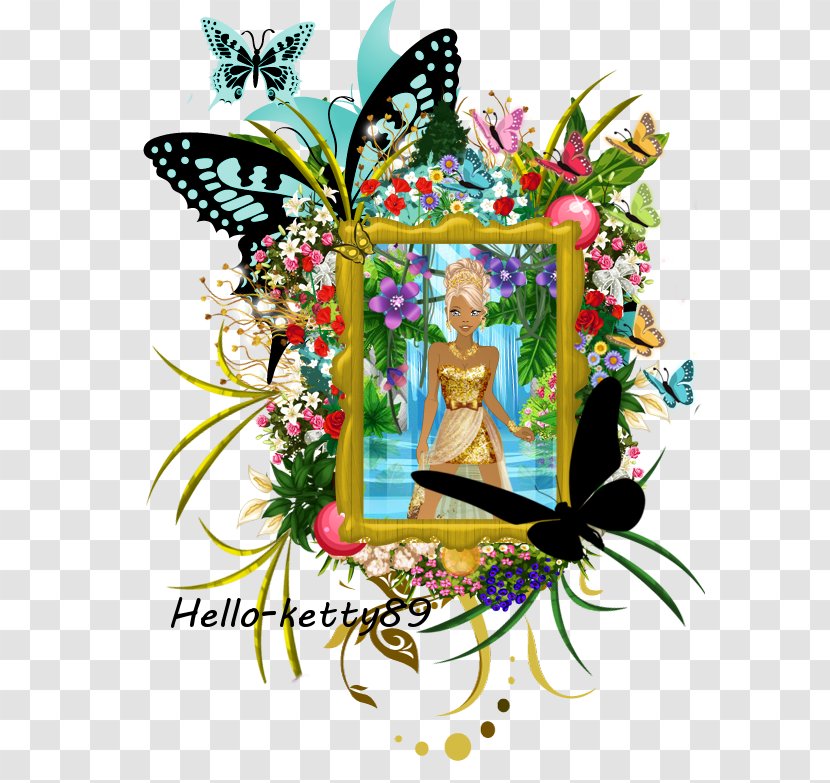 Floral Design Butterfly Fairy - Mythical Creature Transparent PNG