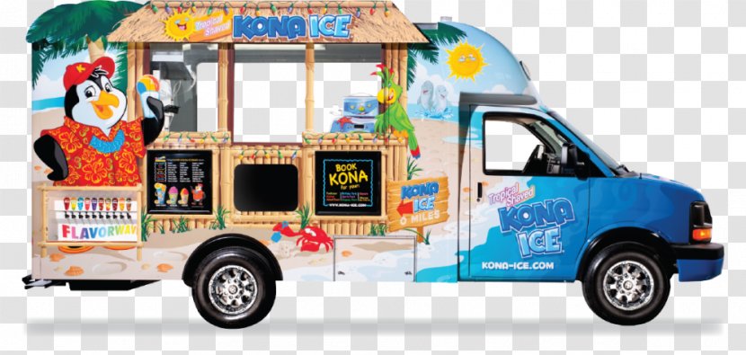 Kona Ice Kona-Ice Of Fresno Truck Snow Cone Shave - Cream Van - Tropical Birthday Transparent PNG