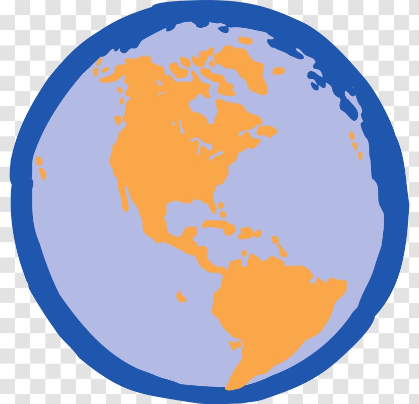 Western Hemisphere Globe Eastern World Clip Art - Free Content - Earth Clipart Transparent PNG