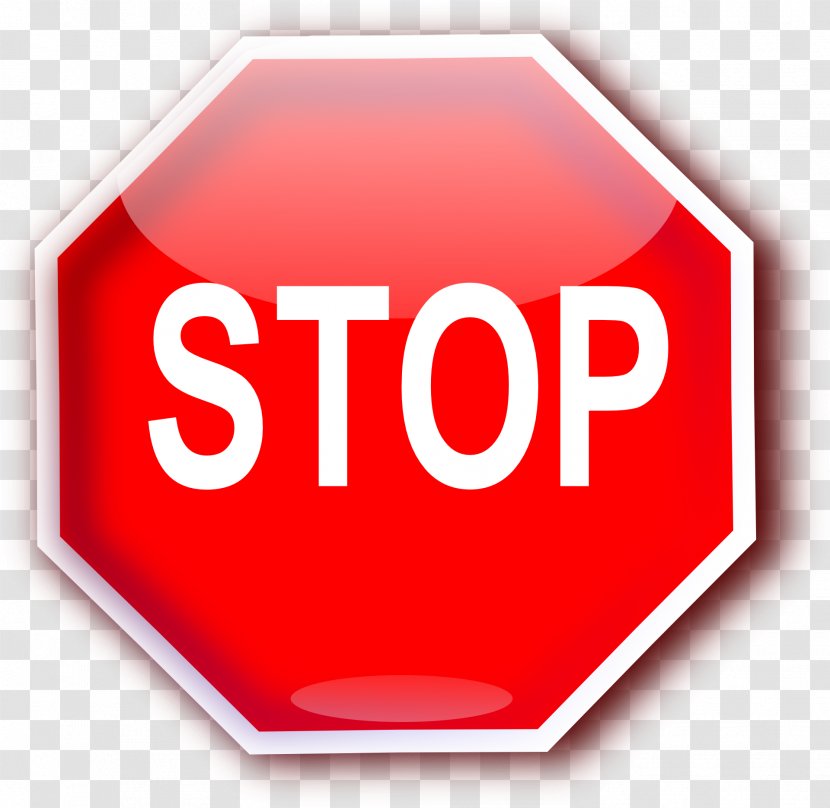 Stop Sign Clip Art - Red - Trademark Transparent PNG