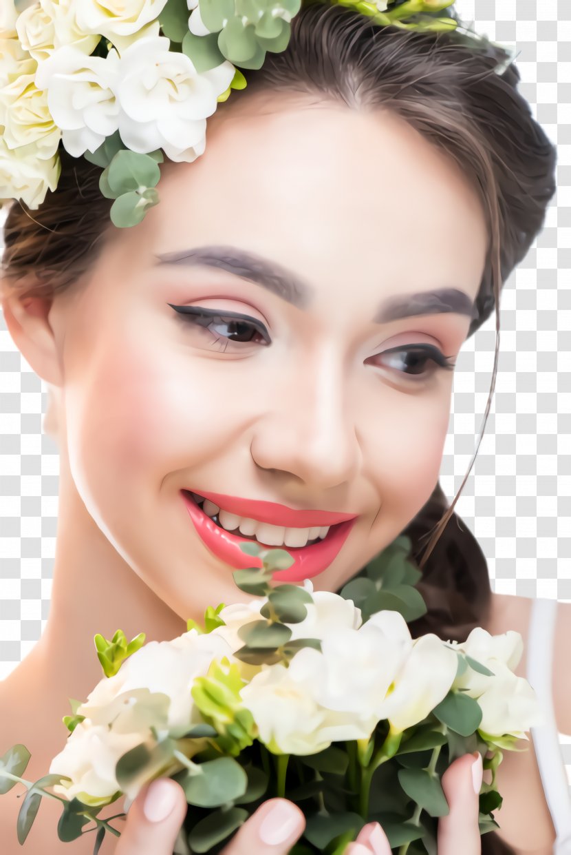 Face Hair Flower Bouquet Skin - Plant Eyebrow Transparent PNG