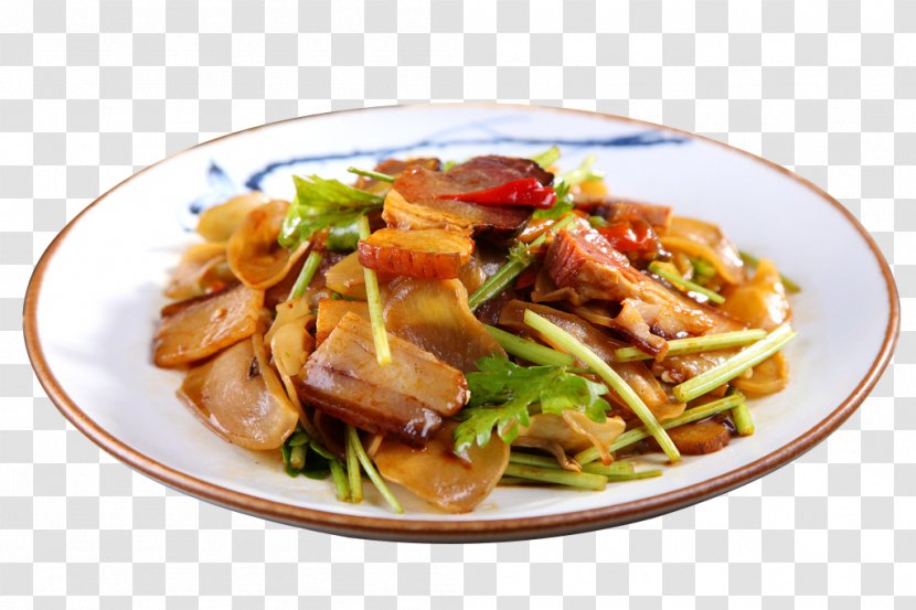 Twice Cooked Pork Vegetarian Cuisine Beef Chow Fun Hunan Stir Frying - Fried Bacon Potatoes Transparent PNG