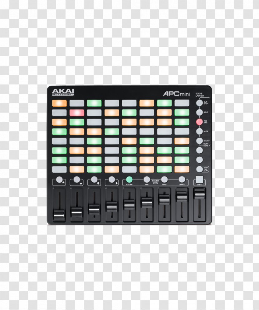 Akai Professional APC Mini MIDI Controllers Keyboard Ableton Live - Silhouette - Musical Instruments Transparent PNG