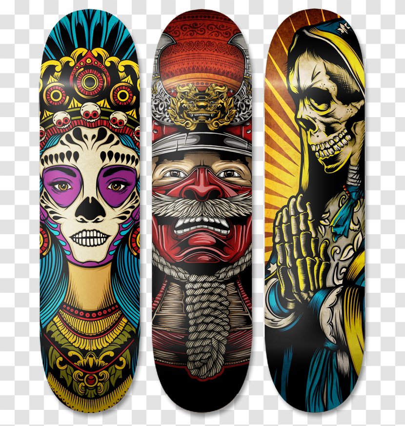 Skateboard Kicktail Graphic Design Art Longboard - Silhouette - Deck Designs Transparent PNG