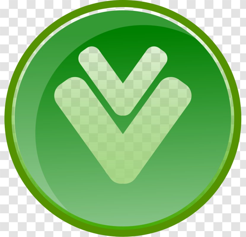 Download Button Clip Art - Green Transparent PNG