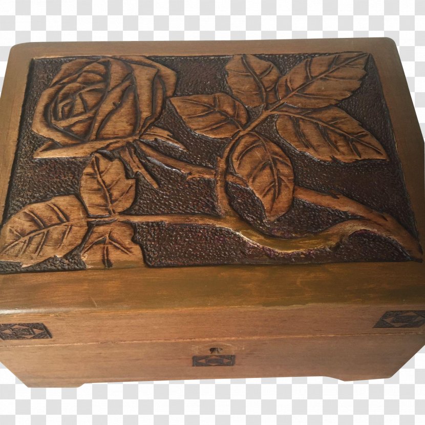 Casket Box Wood Carving Art Deco - Wooden Transparent PNG