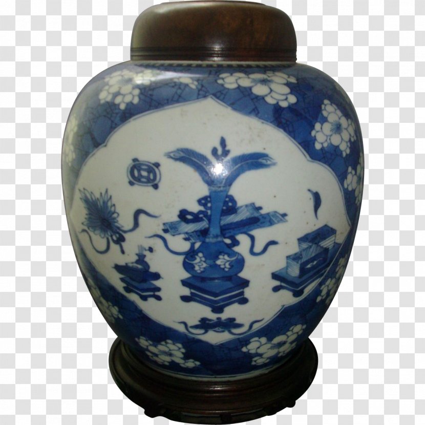 Ceramic Porcelain Vase Cobalt Blue And White Pottery Transparent PNG
