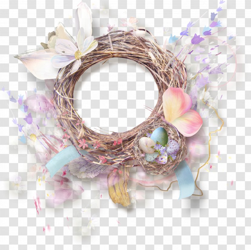 Easter Basket Picture Frame - Branch - Pretty Creative Brown Twigs Ring Transparent PNG