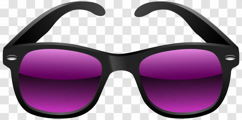Sunglasses Clip Art - Black And Purple Clipart Image Transparent PNG
