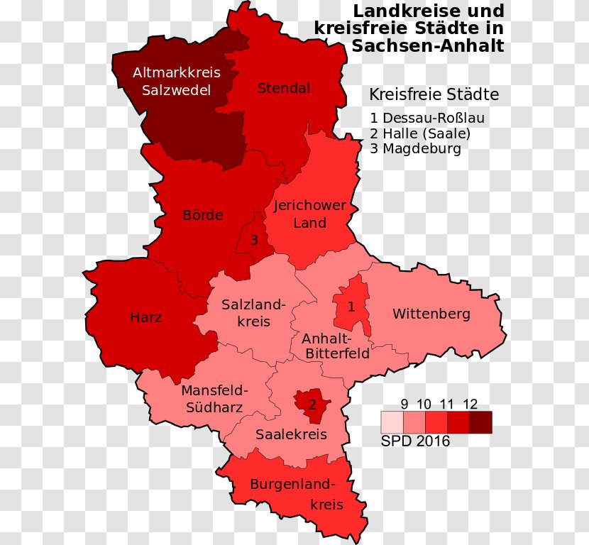 Saxony-Anhalt State Election, 2016 2011 Map - Saxonyanhalt Transparent PNG