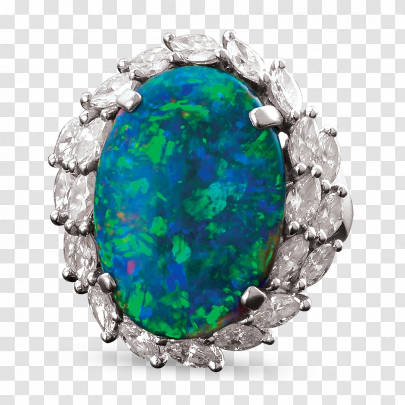 Opal Ring Emerald Diamond Jewellery Transparent PNG