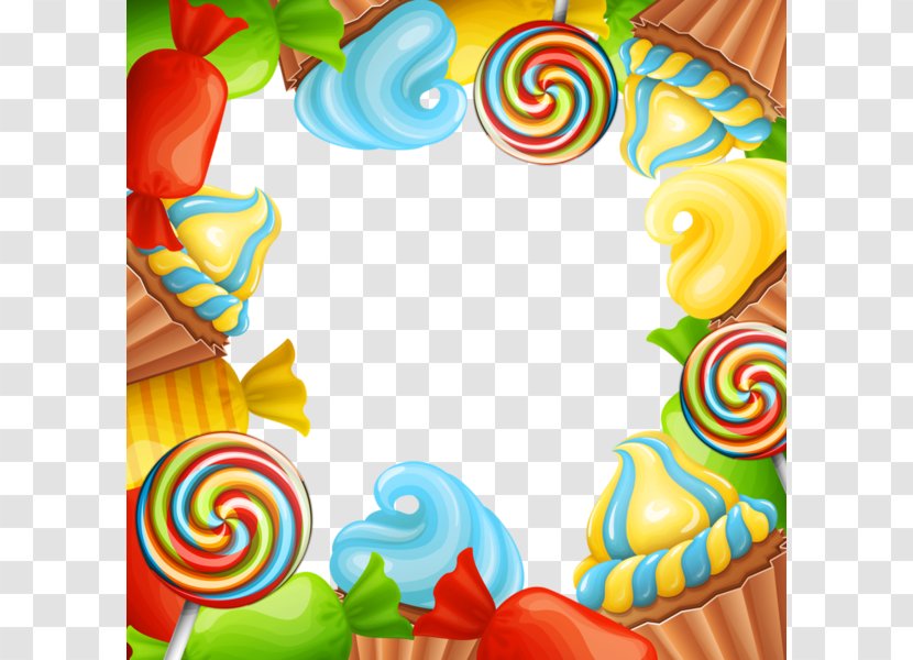 Ice Cream Lollipop Candy Dessert - Border Transparent PNG