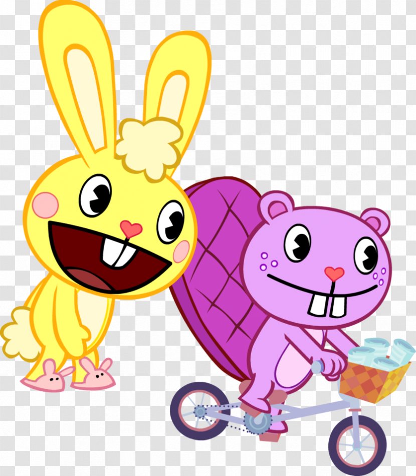 Cuddles Toothy Flaky Flippy - Easter Bunny - Yellow Transparent PNG