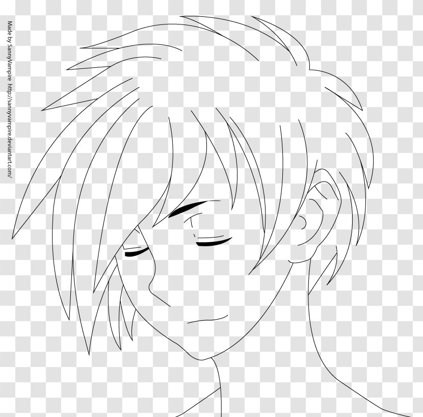 Hair Face Eyebrow Drawing Forehead - Frame - Lineart Transparent PNG