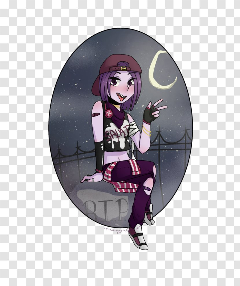 Animated Cartoon Character - Purple - Gangsta2 Transparent PNG