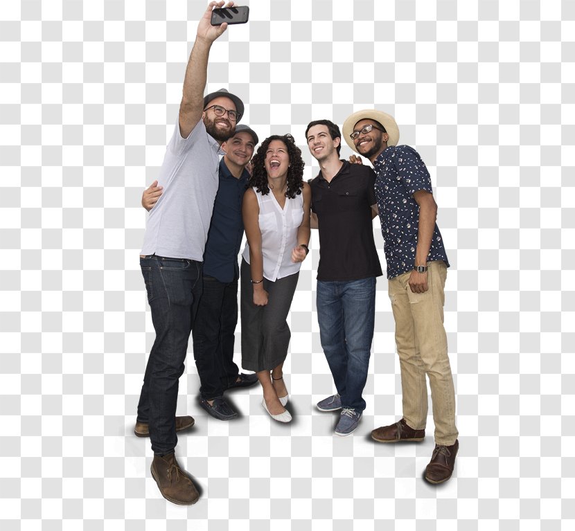 Mobile Phones Selfie Text Messaging Information - Group Of People Transparent PNG